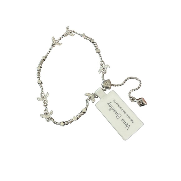 Vera Bradley Slide Bracelet. Silver Tone."sparkling geo"‎ (MSRP $48) - Picture 1 of 6